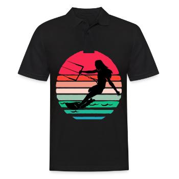 Kiteboard Kite kite-kite-cadeau kite-surf - Polo Homme - noir - Devant - Kai (181cm)