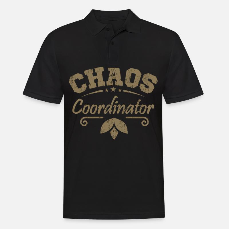 Muttertag Chaos Koordinator Mutter Mama Geschenk - Männer Poloshirt - Schwarz