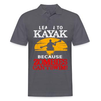 Kajak - Polo Homme - charbon - Devant - Nico (186cm)