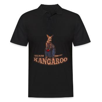 Känguru Australien - Männer Poloshirt - Schwarz - Vorne - Kai (181cm)
