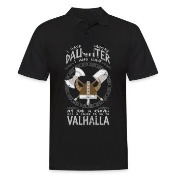 Cadeau de Walhalla de papa de papa de Viking - Polo Homme - noir - Devant - Kai (181cm)