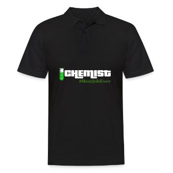 Tube à essai chimiste - Polo Homme - noir - Devant - Kai (181cm)