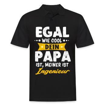 Papa ingénieur drôle en disant idée cadeau - Polo Homme - noir - Devant - Kai (181cm)