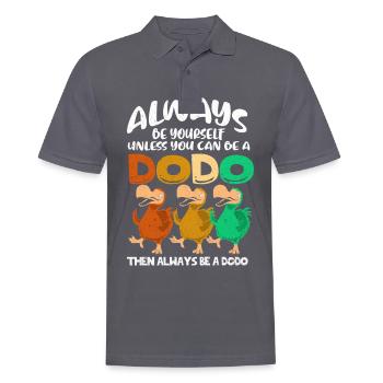 Dodo - Men's Polo Shirt - charcoal grey - Front - Nico (186cm)
