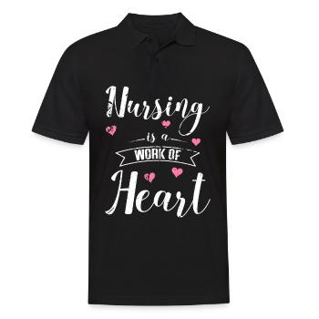 Infirmière Nurse doux rengaine - Polo Homme - noir - Devant - Kai (181cm)