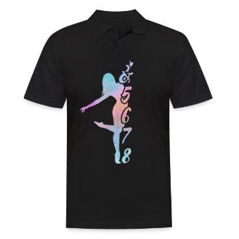 Tanzen Tanzlehrer & 5 6 7 8 Standard Tanz Geschenk - Männer Poloshirt - Schwarz - Vorne - Kai (181cm)