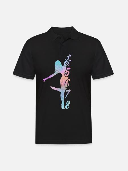 Tanzen Tanzlehrer & 5 6 7 8 Standard Tanz Geschenk - Männer Poloshirt - Schwarz