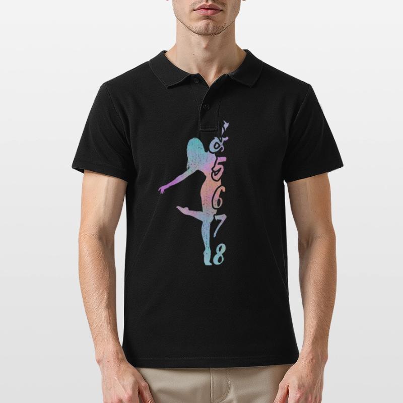 Dancing Dance Instructor & 5 6 7 8 Standard Dance Gift Men's Polo Shirt
