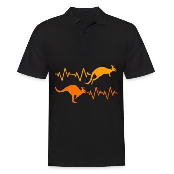 Kangaroo - Men's Polo Shirt - black - Front - Kai (181cm)