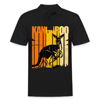 Känguru - Männer Poloshirt - Schwarz - Vorne - Kai (181cm)