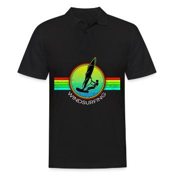 Windsurfing - Men's Polo Shirt - black - Front - Kai (181cm)