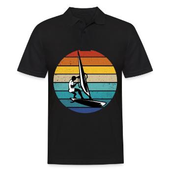 Windsurfing - Men's Polo Shirt - black - Front - Kai (181cm)