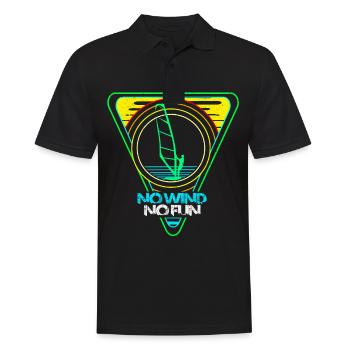 Windsurfing - Men's Polo Shirt - black - Front - Kai (181cm)