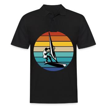 Windsurf Windsurfen Windsurfing Wassersport Surf - Männer Poloshirt - Schwarz - Vorne - Kai (181cm)