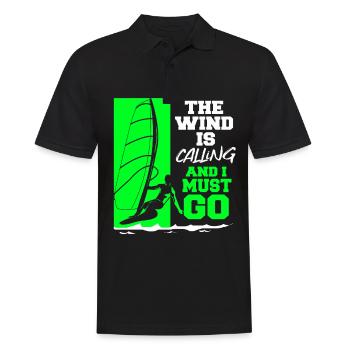 Windsurf Windsurfen Windsurfing Wassersport Surf - Männer Poloshirt - Schwarz - Vorne - Kai (181cm)