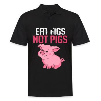 Pig Pig Pig Piglet Boar Boar - Men's Polo Shirt - black - Front - Kai (181cm)