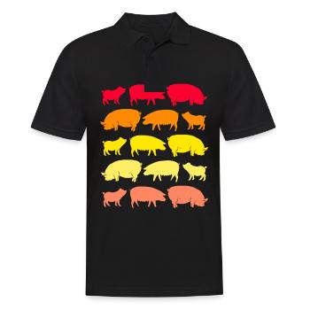 Pig Pig Pig Piglet Boar Boar - Men's Polo Shirt - black - Front - Kai (181cm)