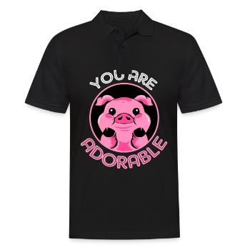 Porc sau cochon porcelet porcelet porcelet Ebene - Polo Homme - noir - Devant - Kai (181cm)