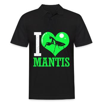 Gottesanbeterin - Männer Poloshirt - Schwarz - Vorne - Kai (181cm)