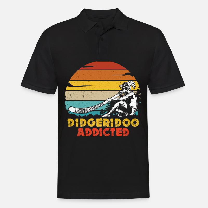 Didgeridoo - Männer Poloshirt - Schwarz