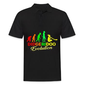 Didgeridoo - Männer Poloshirt - Schwarz - Vorne - Kai (181cm)