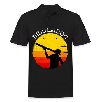 Didgeridoo - Männer Poloshirt - Schwarz - Vorne - Kai (181cm)