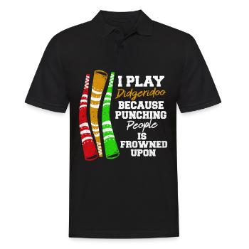 Didgeridoo - Männer Poloshirt - Schwarz - Vorne - Kai (181cm)