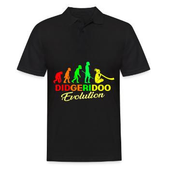 Didgeridoo Aborigines Australien Musik Meditation - Männer Poloshirt - Schwarz - Vorne - Kai (181cm)