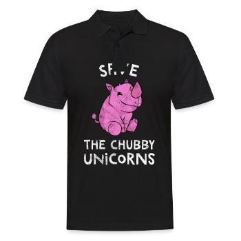 Rhino Licorne Rhino épais Chubby Chubby Cadeau - Polo Homme - noir - Devant - Kai (181cm)