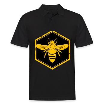 abeille abeilles bourdon d’apiculteur miel climat nectar fleur - Polo Homme - noir - Devant - Kai (181cm)