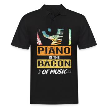 Piano - Männer Poloshirt - Schwarz - Vorne - Kai (181cm)