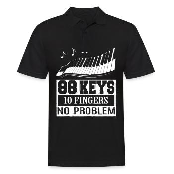 Pianist Piano Piano Classical Music Instrument - Men's Polo Shirt - black - Front - Kai (181cm)