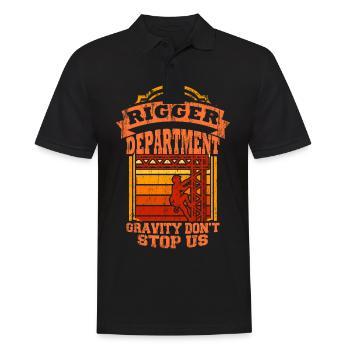 Rigger Stagecrew Crew Rigging Event Geschenk - Männer Poloshirt - Schwarz - Vorne - Kai (181cm)