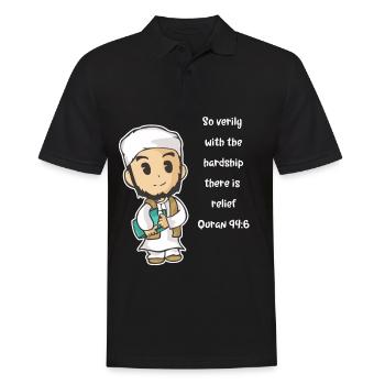 Koran Sure Vers Allah Gott Islam Moslem Geschenk - Männer Poloshirt - Schwarz - Vorne - Kai (181cm)