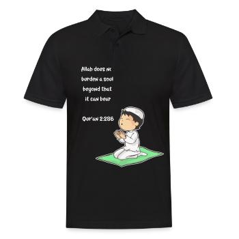 Koran Sure Vers Allah Gott Islam Moslem Geschenk - Männer Poloshirt - Schwarz - Vorne - Kai (181cm)