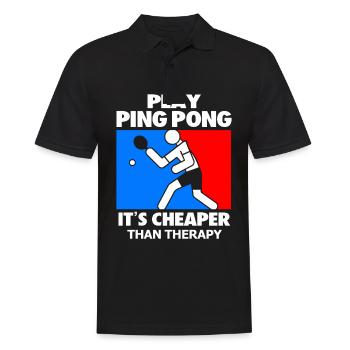 Ping Pong Ping Pong ping cadeau - Polo Homme - noir - Devant - Kai (181cm)