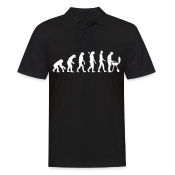 Evolution of BBQ Barbecue Barbecue Gift - Men's Polo Shirt - black - Front - Kai (181cm)