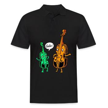Cello - Men's Polo Shirt - black - Front - Kai (181cm)