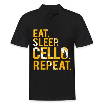 Cello - Männer Poloshirt - Schwarz - Vorne - Kai (181cm)
