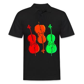 Cello - Men's Polo Shirt - black - Front - Kai (181cm)