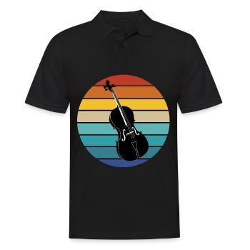 Cello Kontrabass Klassisch Musik Lehrer Sinfonie - Männer Poloshirt - Schwarz - Vorne - Kai (181cm)