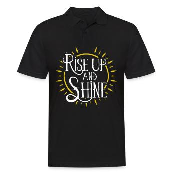 Rise up and shine - Men's Polo Shirt - black - Front - Kai (181cm)