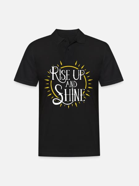Rise up and shine - Men's Polo Shirt - black