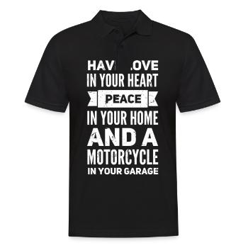 Motorrad Fahrer Biker Spruch Chopper Geschenk - Männer Poloshirt - Schwarz - Vorne - Kai (181cm)