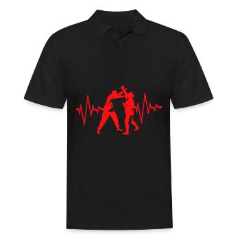 Krav Maga - Männer Poloshirt - Schwarz - Vorne - Kai (181cm)