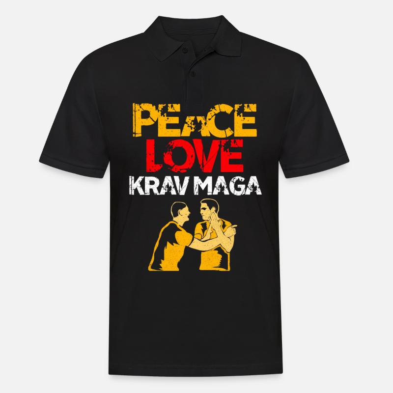 Krav Maga - Männer Poloshirt - Schwarz