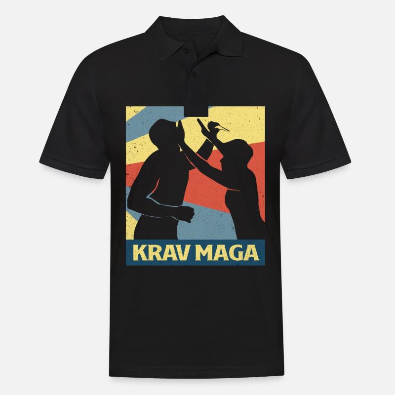 Krav Maga - Männer Poloshirt - Schwarz