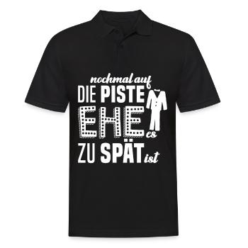 Bräutigam Ehe Junggesellenabschied Spruch Geschenk - Männer Poloshirt - Schwarz - Vorne - Kai (181cm)