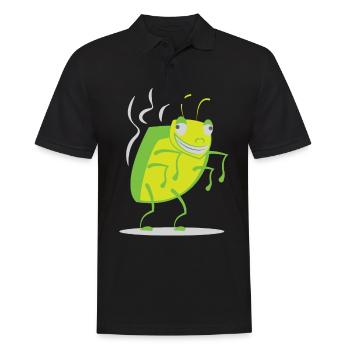 Stinkwanze Wanze dreckig waschen lustiges Insekt - Männer Poloshirt - Schwarz - Vorne - Kai (181cm)