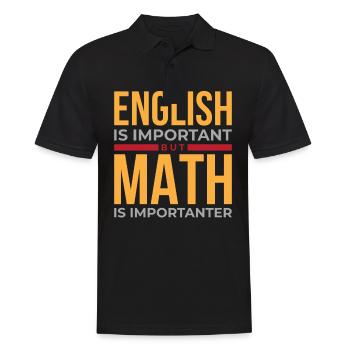 Maths vs English Fight math better than English - Men's Polo Shirt - black - Front - Kai (181cm)
